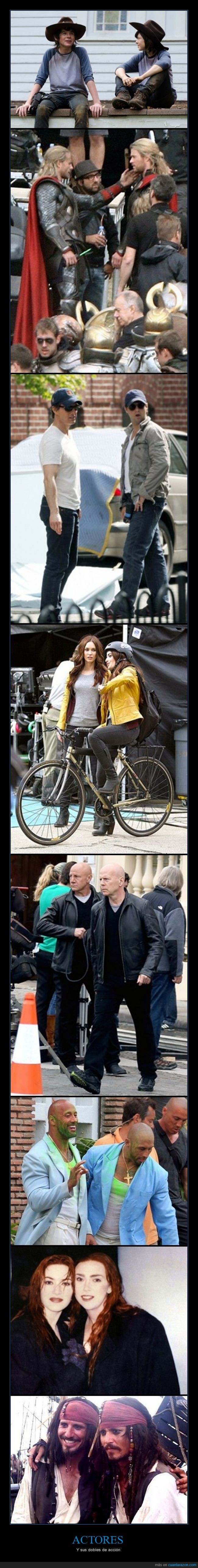 jack sparrow,kate winslet,actrices,actores,dobles,accion,parecidos,the rock,bruce willis,Megan Fox,Tom Cruise,Carl